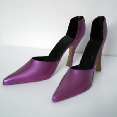 Plastic High Heel Shoes- Purple- Individual