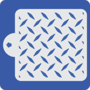 Diamond Plate background Cake Stencil
