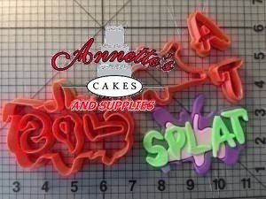Pow Sign Splat Cutter Set 3 inch