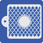 Monogrammed Quatrefoil Cake Stencil