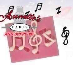 Musical notes silicone mold