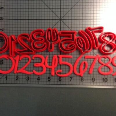 Disney Number set 2 inch Cutters