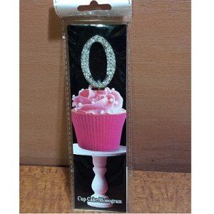Cupcake Monogram Topper  Number 0