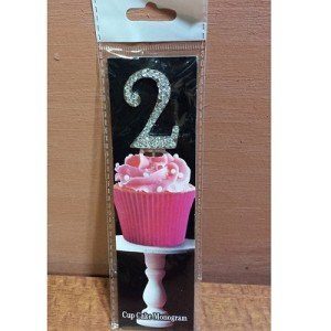 Monogram Cupcake Topper Number 2