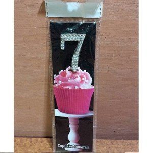 Monogram Cupcake Topper Number 7