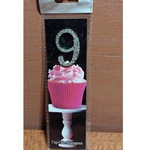 Monogram Cupcake Topper Number 9
