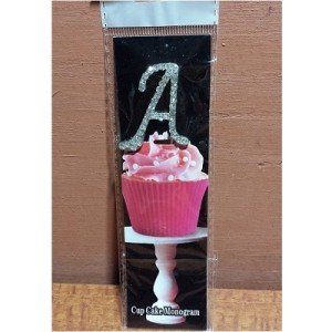 Monogram Cupcake Letter A