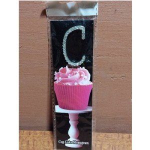 Monogram Cupcake Topper Letter C