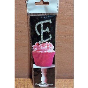 Monogram Cupcake Topper Letter E