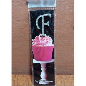 Monogram Cupcake Topper Letter F