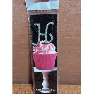 Monogram Cupcake Topper Letter H