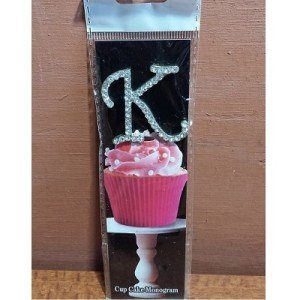Monogram Cupcake Topper Letter K