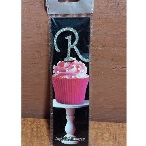 Monogram Cupcake Topper Letter R