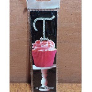 Monogram Cupcake Topper Letter T