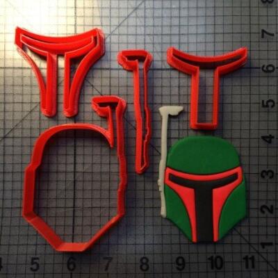 Boba Fett Mask Cookie Cutter Set 4 inch