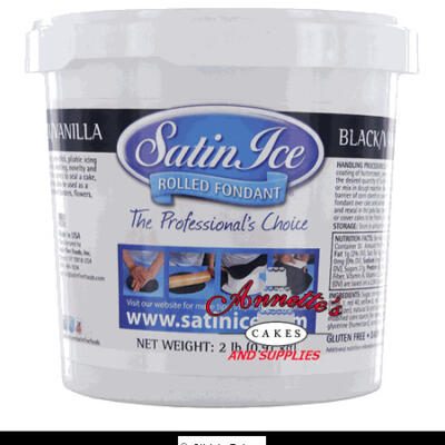 2 lb Satin Ice Rolled Fondant Black
