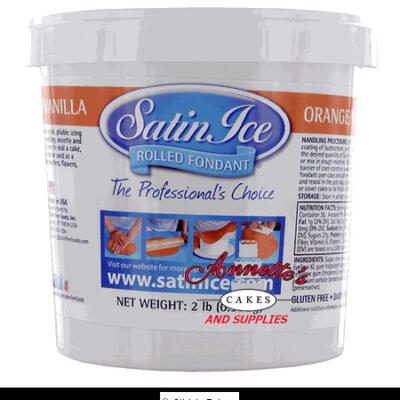2 lb Satin Ice Rolled Fondant Orange