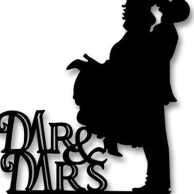 Mr and Mrs Cake Topper