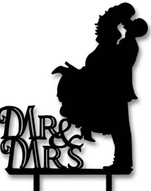 Mr and Mrs Cake Topper