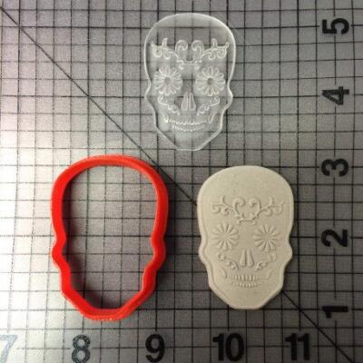 4 inch Dia de Los Muertos Skull Cutter and Stamp