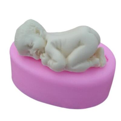 Sleeping Curled Baby Silicone Mold
