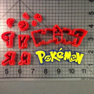 Pokemon Logo cutter is shown along with intended result.