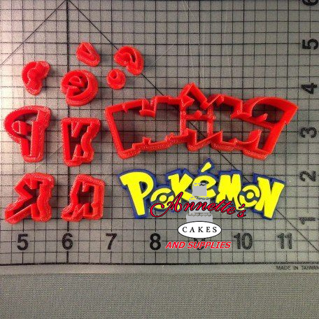 Pokemon Logo cutter is shown along with intended result.
