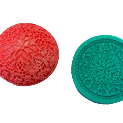 Floral Cupcake Topper Silicone Mold #1
