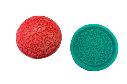 Floral Cupcake Topper Silicone Mold #1