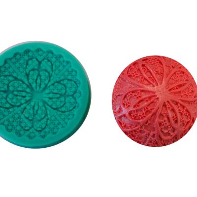 Floral Cupcake Topper Silicone Mold #2