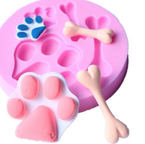 Dog Bone and Paw Print Silicone Mold