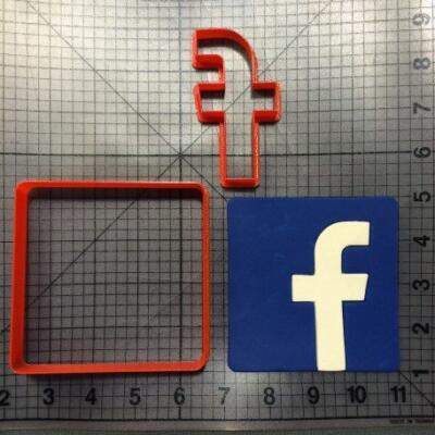 Facebook Logo Cookie 2 inch Cutter Set