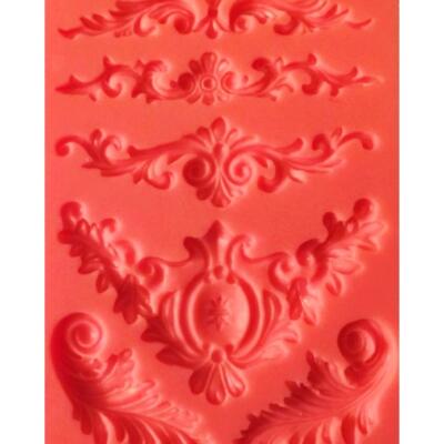 Silicone Mold  Decorative Set Variety Scrolls #104