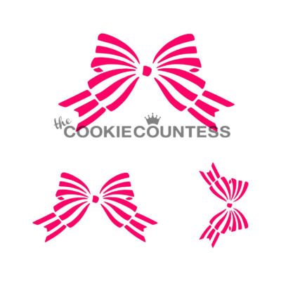 Bows 3 Sizes Cookie Stencil