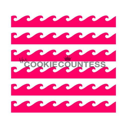 Waves Cookie Stencil