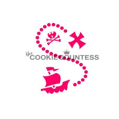Pirate Map Cookie Stencil