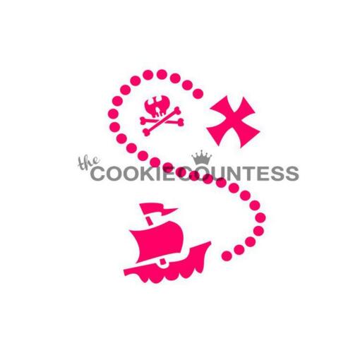 Pirate Map Cookie Stencil