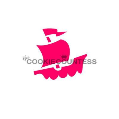 Pirate Ship Cookie Stencil