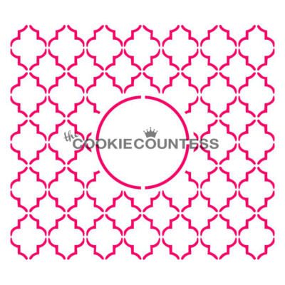 Quatrefoil Monogram Cookie Stencil
