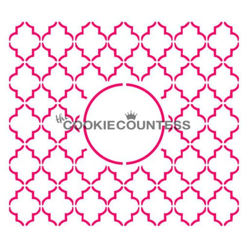 Quatrefoil Monogram Cookie Stencil