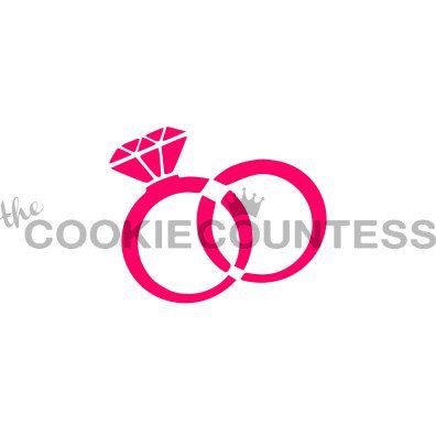 Wedding Rings Cookie Stencil