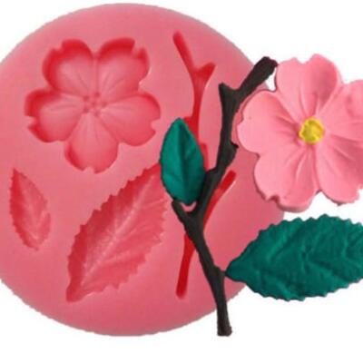 Flower Branch Leaves Silicone Mold