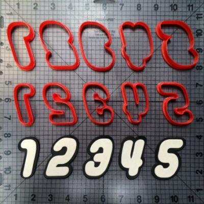 Lego Font Numbers Full Set Cookie Cutters