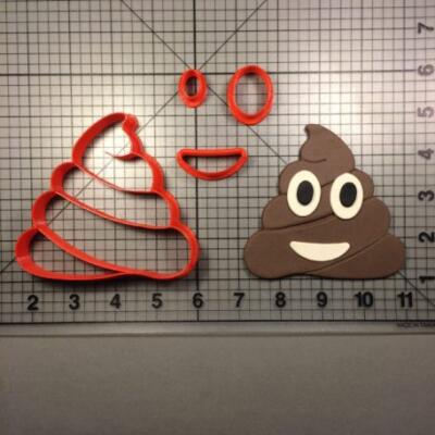 Poop Emoji 3" Cookie Cutter Set
