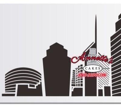 City Skyline 2 Cake Stencil