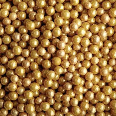 Gold Dragees Beads  3- 4mm 2.1 ounce