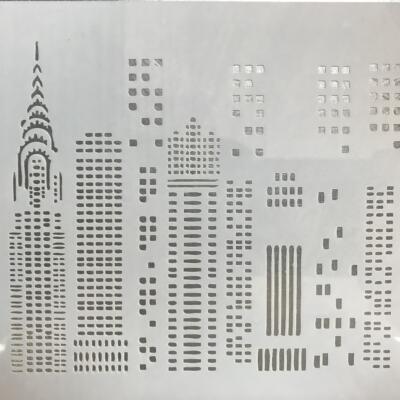City Skyline Cake Stencil