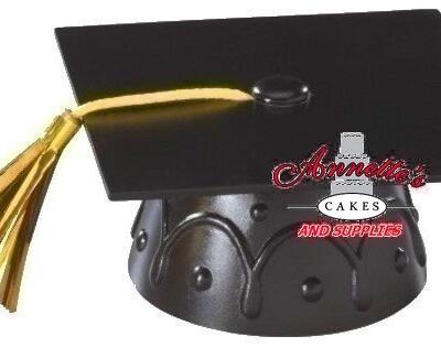 Black Grad Cap with Golden tassel