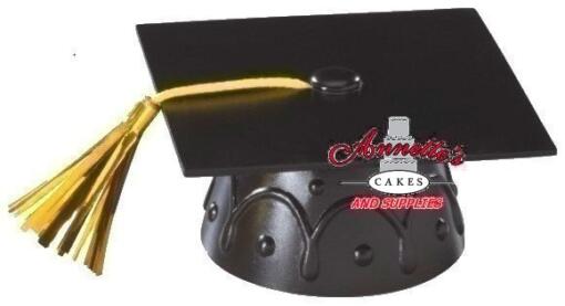 Black Grad Cap with Golden tassel
