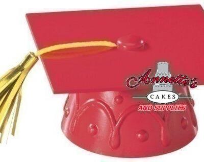 Red Grad Cap with Golden tassel